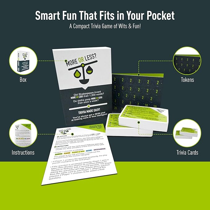 More Or Less? Trivia Card Game - Image 4