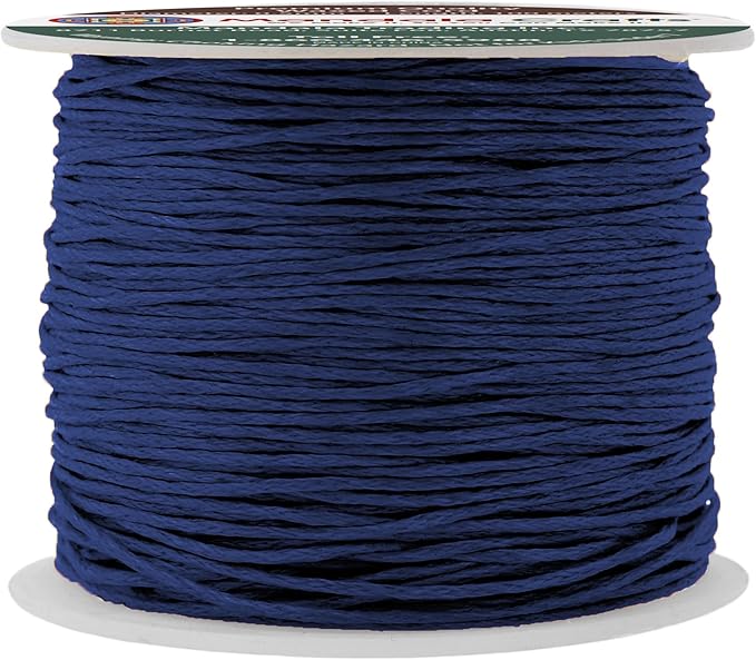 Mandala Crafts 0.5mm 109 Yards Navy Blue Cotton Waxed Cord by MandalaCrafts