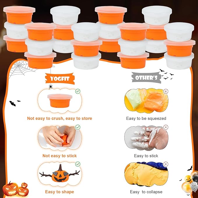 YOGFIT 36 Pack Halloween Pumpkin DIY Craft Clay Kit - Image 4