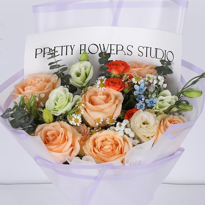 FUHITIM 20 Sheets Flower Wrapping Paper - Image 5