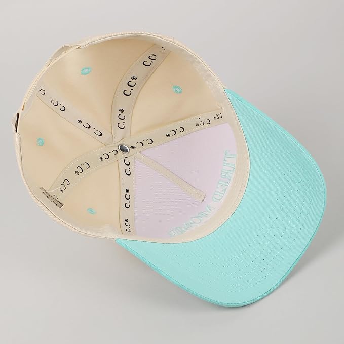 MIRMARU Two-Tone Vintage Canvas Trucker Hats for Men & Women, Adjustable Size Baseball Caps with Trendy Embroidered Design