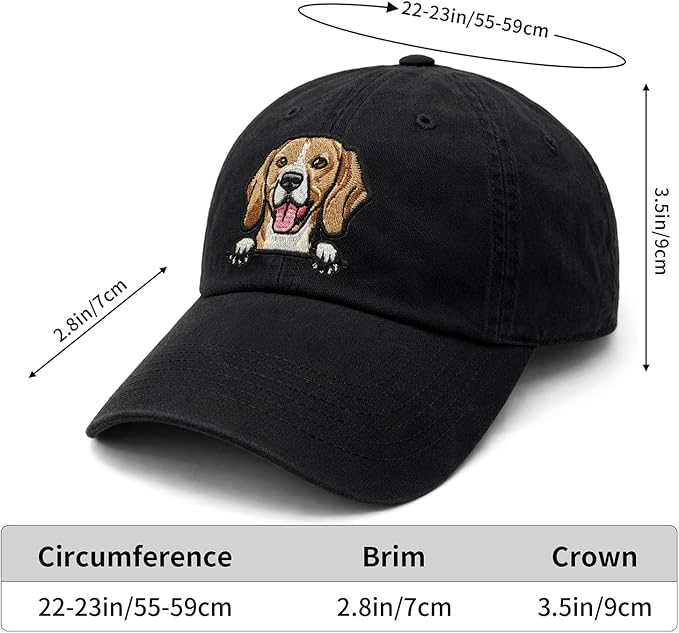 Pet Dog Lover Gifts,Embroidered Dog Baseball Hats for Men Women Dad Mom