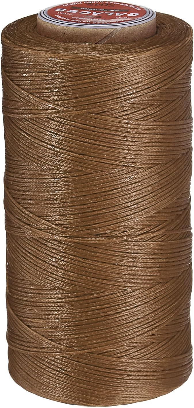 uxcell Flat Leather Sewing Waxed Thread, 270m / 295 Yards Polyester Wax String by uxcell