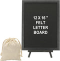 PATIKIL Felt Letter Board, 12x16Inches Black Wooden Changeable Message Board by PATIKIL