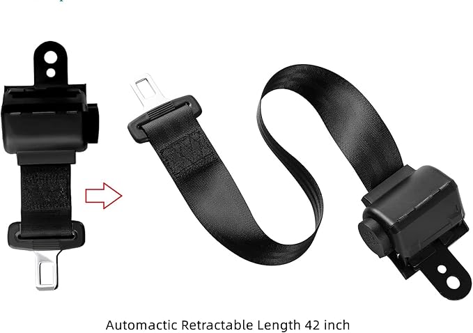 2 Pack Golf Cart Seat Belt Kits Retractable Fits Most Golf Cart Like EZGO, Yamaha, Club Car, UTV
