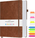 College Ruled Notebook, Large B5 Hardcover Leather Journal, 314 Numbered Pages by OFFIGIFT