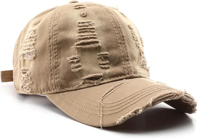 Trendy Original Washed Distressed Unstructured Baseball Cap Denim Cotton Soft Caps Adjustable Vintage Dad Hats Unisex