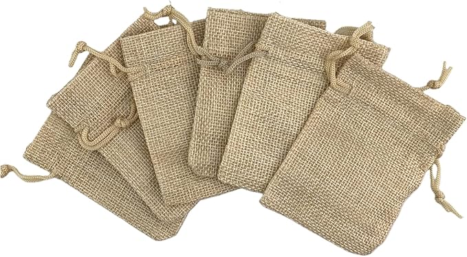 Palmhomee Pack of 25 Burlap Gift Bags - Image 2
