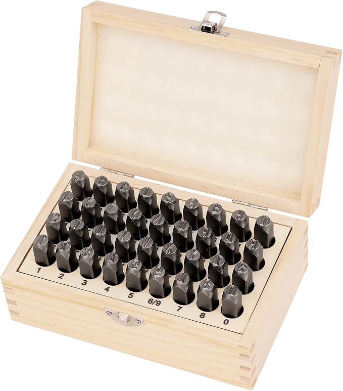 HORUSDY 36-Piece Number and Letter Stamp Set 5/16 Punch Perfect by HORUSDY