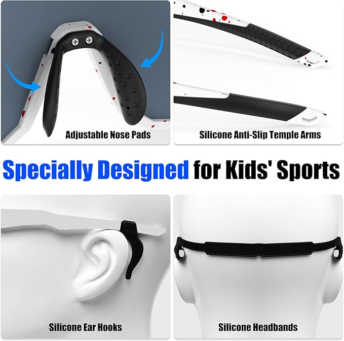X-TIGER Kids Sunglasses Polarized Youth Baseball Sunglasses for 8-14 boys girls UV400 Sports Softball Cycling Glasses