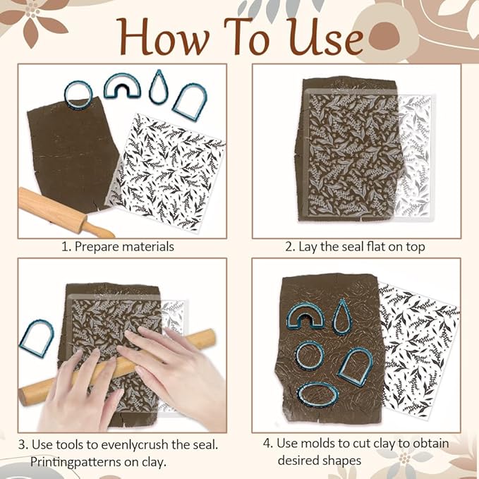 CHGCRAFT Lily of The Valley Polymer Clay Texture Sheets Flowers Silicone - Image 3