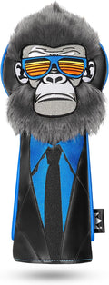 Craftsman Golf Gorilla with Suits Want to Take a Vacation 460CC Driver Headcover Fairway Wood Hybrid Blade Mallet Putter Cover Gift for Men