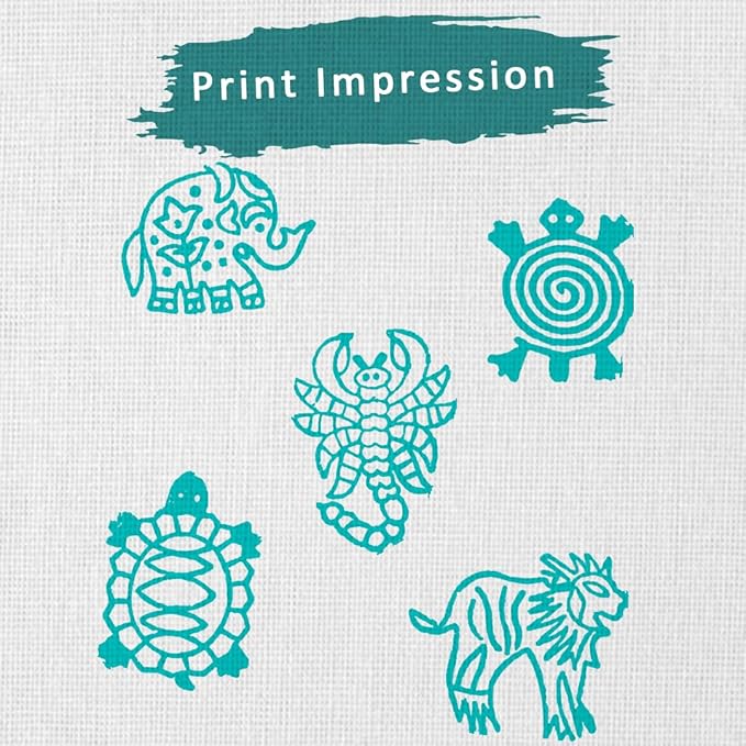 Hashcart Wooden Stamp Block, Printing Stamp Design Set | Block - Image 3
