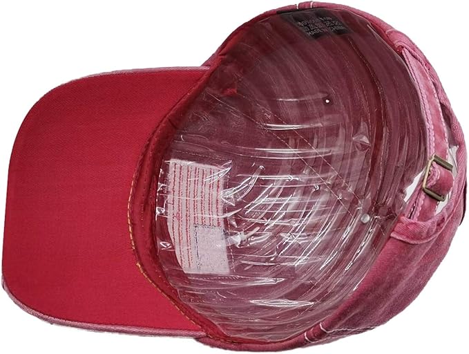 Women American Flag Ponytail Hat, Embroidery Adjustable Washed Distressed Messy Bun Baseball Cap …