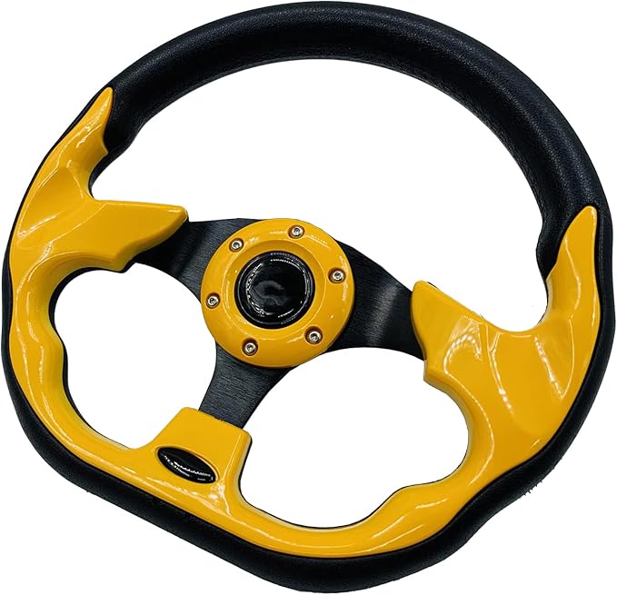 12.5 inch Golf Cart Steering Wheel Universal Ergonomic Design for EZGO RXV & TXT, Club Car DS and Precedent Tempo, Yamaha, Most Golf Cart