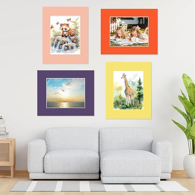 15 Pack 20x16 Picture Mats, Mixed Colors Frame Mattes - Image 6
