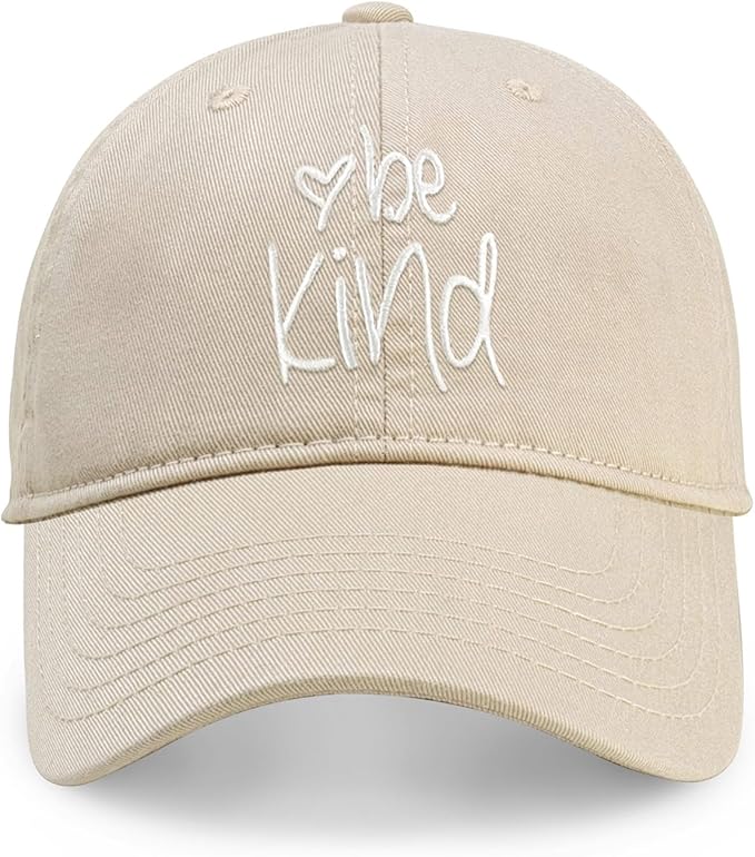 CHOK.LIDS Be Kind Trendy Womens Baseball Cap Unisex Fashion Cotton Polo Style Fun Inspirational Saying Seasonal Headwear