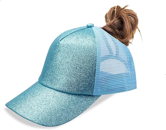 Criss Cross Hat Washed Distressed Baseball Cap Ponytail Hat High Messy Bun Ponycap for Women