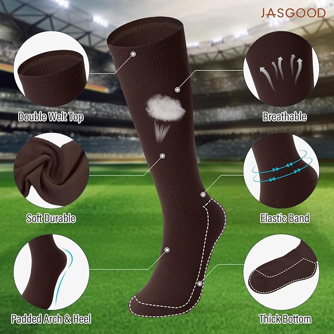 Baseball Socks and Belt for Youth Adult Softball Socks Combo Elastic Waist Belt for Men Kids Boys Girls Women JASGOOD