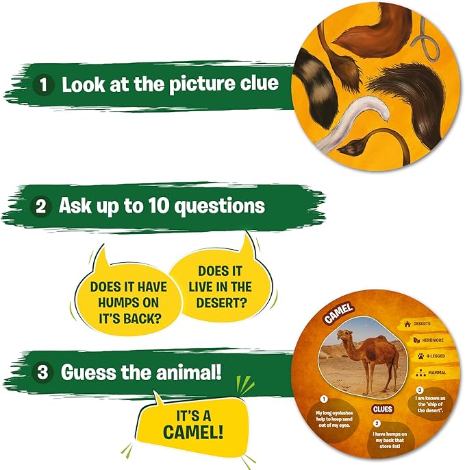 Skillmatics Guess in 10 Animal Picture Clues, and Families Who Love, Card Games - Image 5