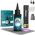 UV Resin Kit with Light, 50g UV Resin with Rechargeable 395NM UV Flashlight by AkiseyDirect