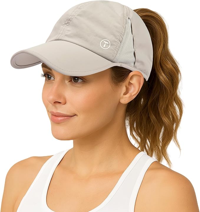TOP-EX Cooling UV 50 High Ponytail Baseball Cap for Women - Most Women Start with S/M - Breathable for Running Golf Sports