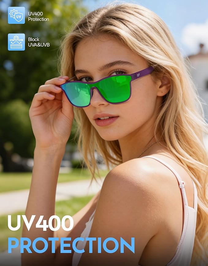 DEAFRAIN Polarized Sunglasses for Men Women - UV400 Protection 21.5g Sport Sun Glasses for Driving Fishing Running Golf
