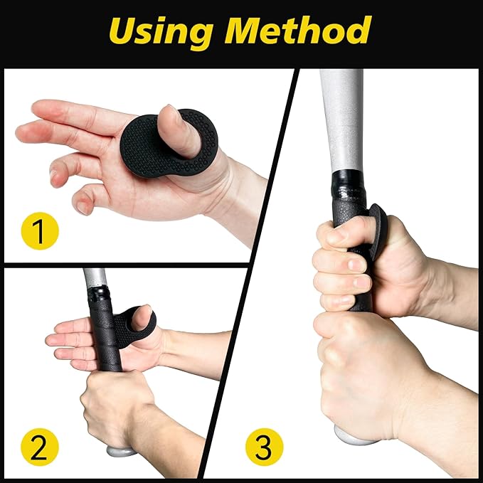 2 Pack Batter's Baseball Thumb Guard for Pro Batters, Hitter Training Aid, Thumb Guard Baseball & Softball Baseball Batting Grip Baseball Accessories Baseball Training Equipment Reduce Bat Sting-Black