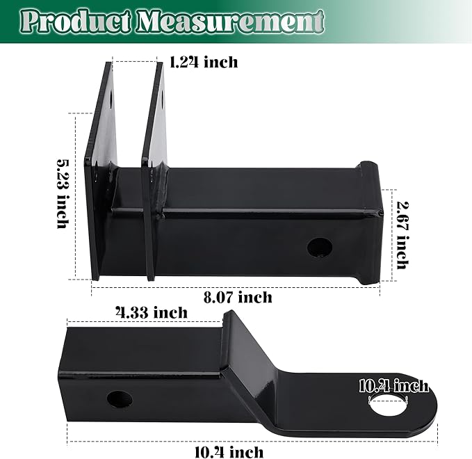 10L0L Golf Cart Rear Chassis Trailer Hitch and Receiver for Yamaha G29 Drive (2007-2016) G&E Golf Cart Model