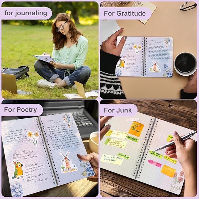 SIIXU Unique Floral Spiral Notebook - Image 6