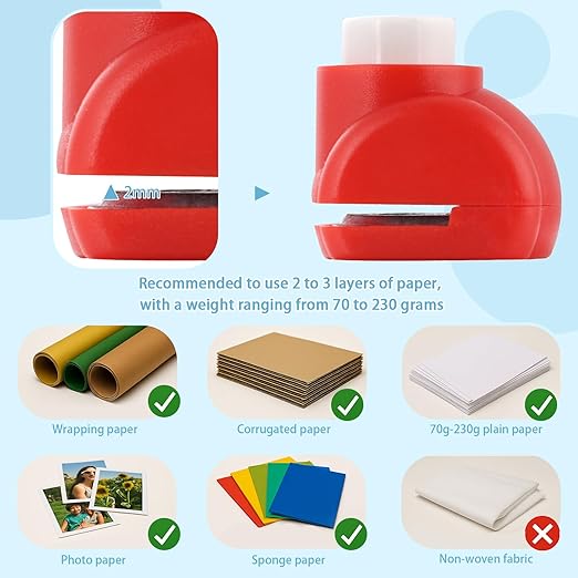 LOVEINUSA 10 Pack Multicolored Shape Paper Hole Punch Craft Set - Image 4