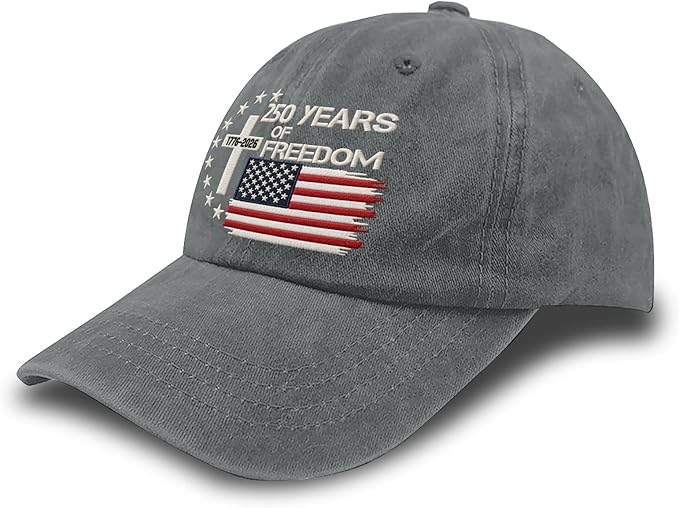 US 250th Anniversary Hat, Patriotic Embroidered Cap, 1776-2026 Freedom Celebration, 250 Years American History Gift Patriots
