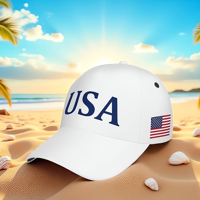USA Flag Baseball Cap American Patriotic Trucker Hat Father Dad Mother Mom Adjustable Sportswear Hat for Men Women Adults