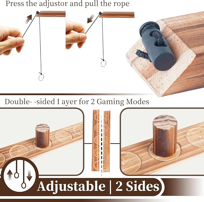 Ring toss Game, Large Base Hook and Ring Game, Hook and Ring Throwing Game - Image 4