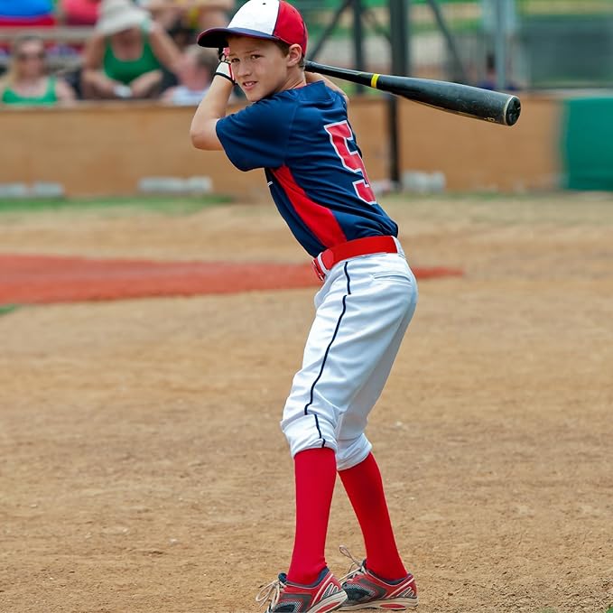 Haysandy Baseball or Softball Sock and Belt Combo Set 3 Football Baseball Socks with Softball Belt for Youth Boys Kids