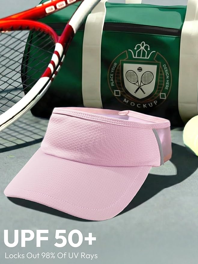 Sun Visor Hat for Women & Men UV Protection Lightweight Foldable Summer Sports for Running Tennis Golf Pickleball