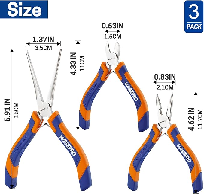 3 PCS Mini Pliers Set, Jewelry Pliers Kit - Image 2