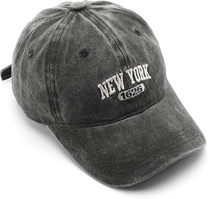 New York Hat Washed Baseball Cap Unisex Sun Hat Adjustable Trucker Cap