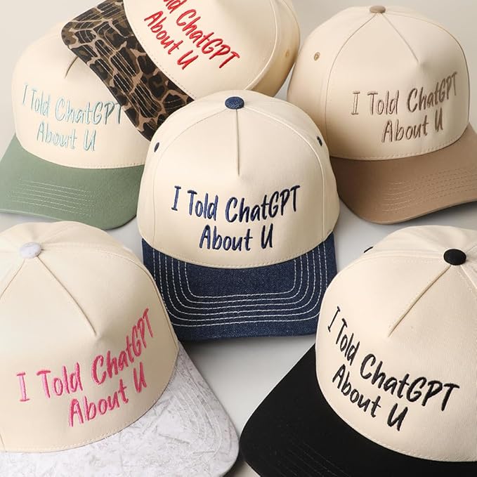 MIRMARU Two-Tone Vintage Canvas Trucker Hats for Men & Women, Adjustable Size Baseball Caps with Trendy Embroidered Design