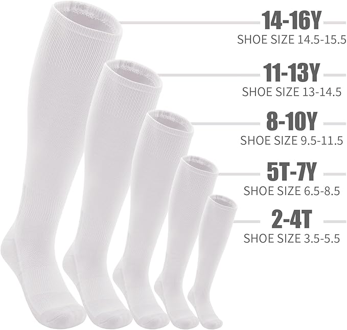 QBK 2T/3T/4T/5T Toddler Baseball Socks And Belt Youth Softball Tee Ball Combo Set for Boy Girl (1 Pairs of Socks & 1 Belt)