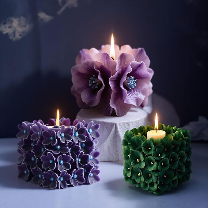 Peony Bouquet Candle Soap Molds, 3D Peony Silicone Mold - Image 7