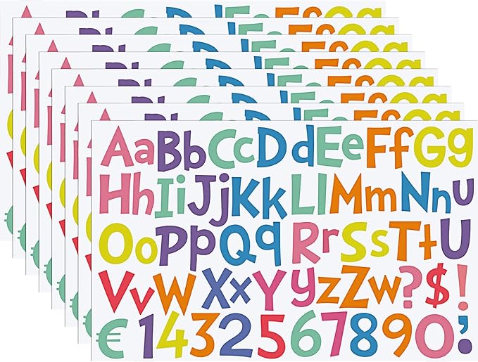 TaoBary 544 Pcs 2 Inch 16 Sheets Large Letter Stickers, Upper and Lower Case by TaoBary