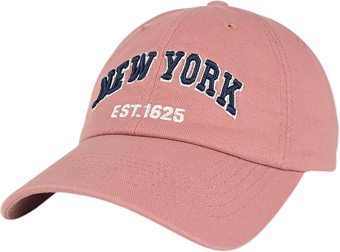 Elidan NY Dad Hat New York EST.1625 Cotton Cap, Adjust Buckle Strap, Unstructured Low-Profile NY Baseball Cap for Men & Women