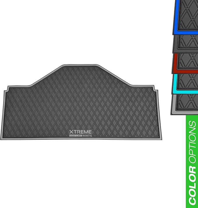 Xtreme MATS Evolution D5 Golf Cart Floor Mat Set - Rubber Double Diamond Design - Fits DMAX, D5, 2+2, 4F, 6F, Including Evolution Maverick and Ranger Trims