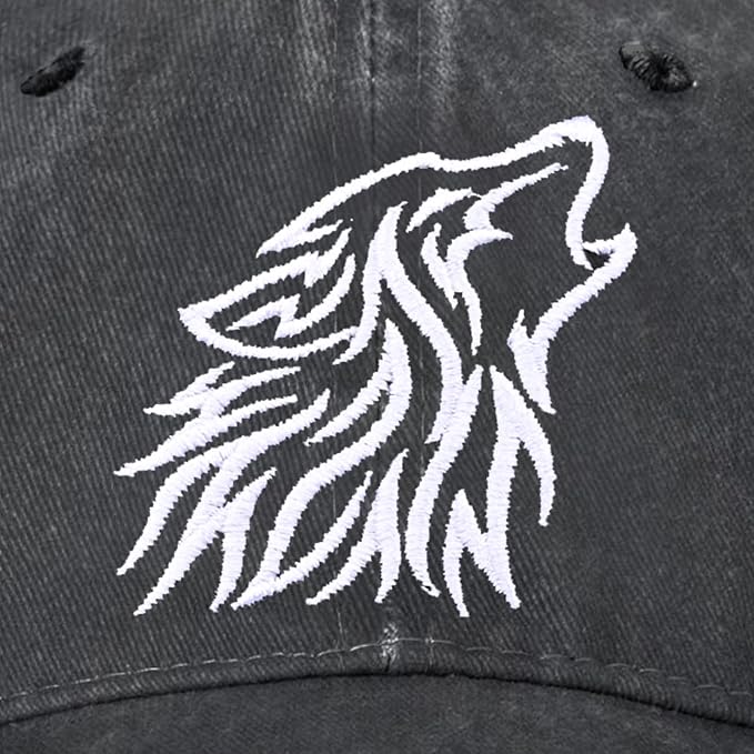 Embroidered Baseball Cap for Women Men Vintage Adjustable Washed Distressed Denim Baseball Hat