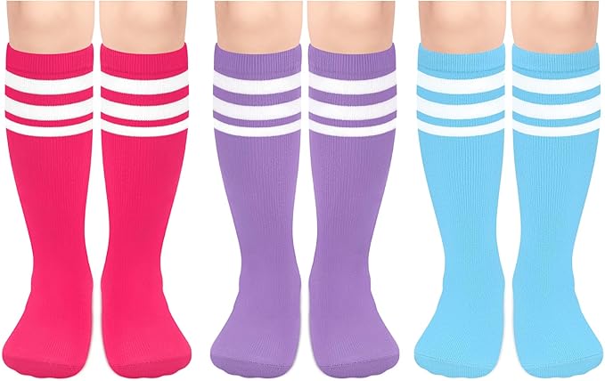 Olreco Toddler Soccer Socks Kids Baseball Socks Youth Softball Sock for Girls Boys Football Sock Boys Athletic Accessories