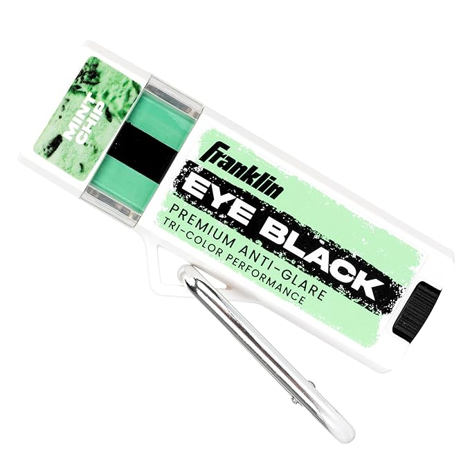 Franklin Sports Eye Black Stick - Baseball Softball + Football Eye Black for Kids + Adults - Sun Glare Reduction - Mint/Black