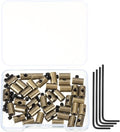 MECCANIXITY 40 Pcs Metal Locking Pin Backs, Locking Pin Keepers Clasp 9mm by MECCANIXITY