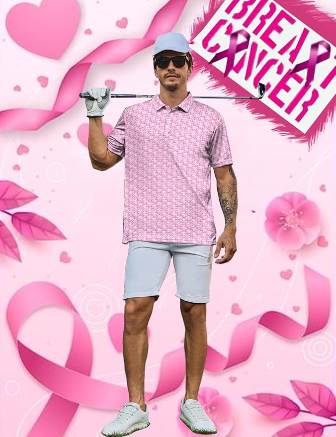 Mens Golf Shirts Golf Polo Shirts for Men Short Sleeve Polo Shirts Golf Gifts