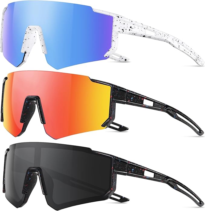 Kids Sunglasses Polarized - UV400 Protection Boys Youth Cycling Goggles Baseball Sunglasses with Glasses Strap